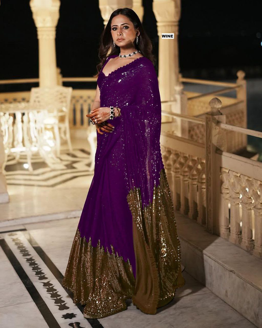 Full Saree Of Heavy quality 60 gram Georgette

( JP38)