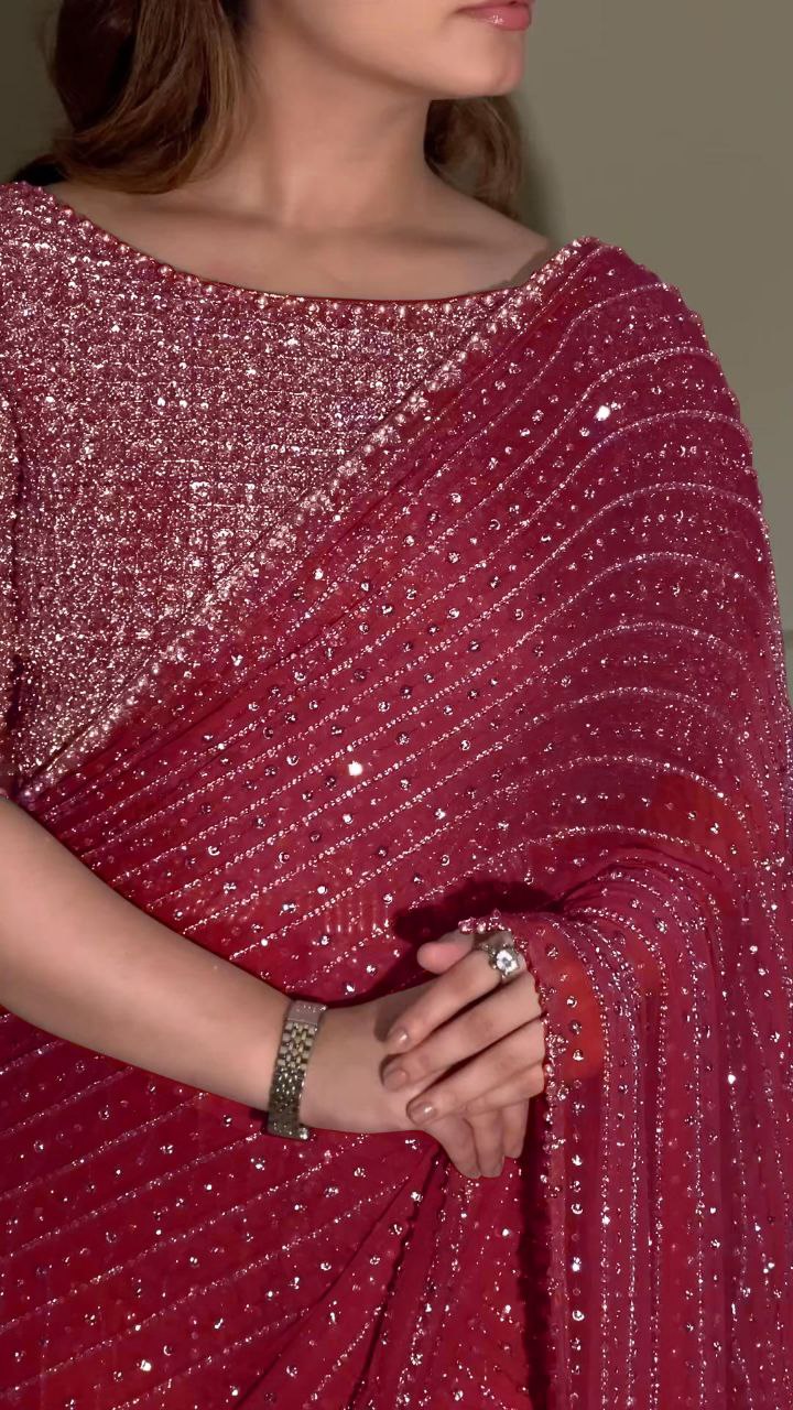 Full Saree Of Heavy quality Faux Georgette

( JP37)