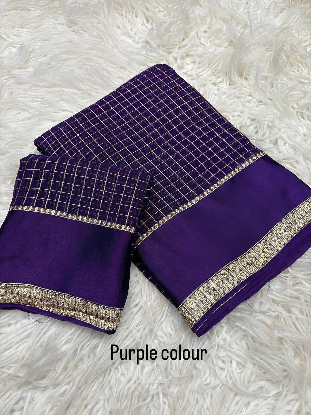 Pure viscose chex saree