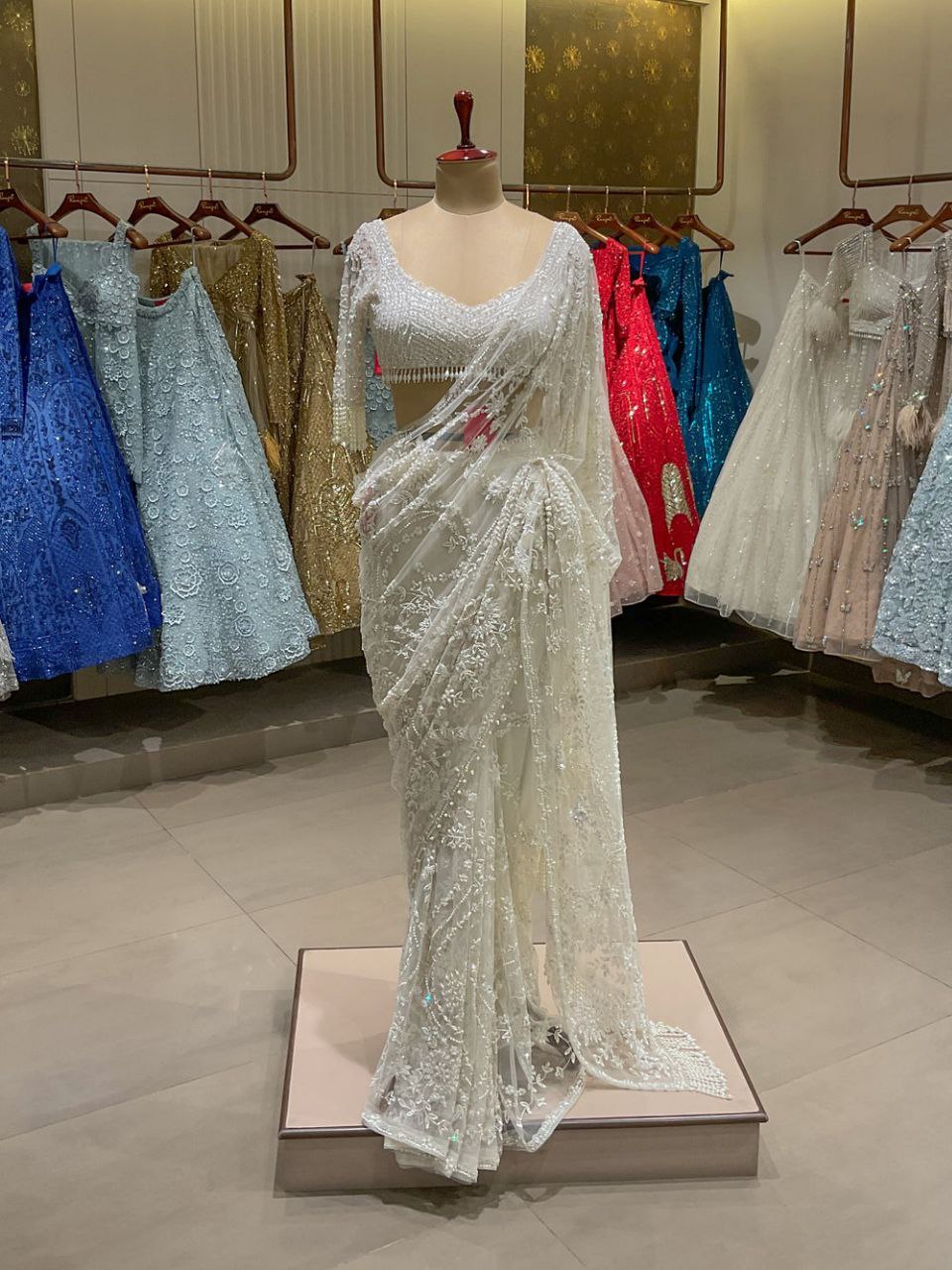 Full lSaree of Heavy Quality Mono Net  ( JP07 )