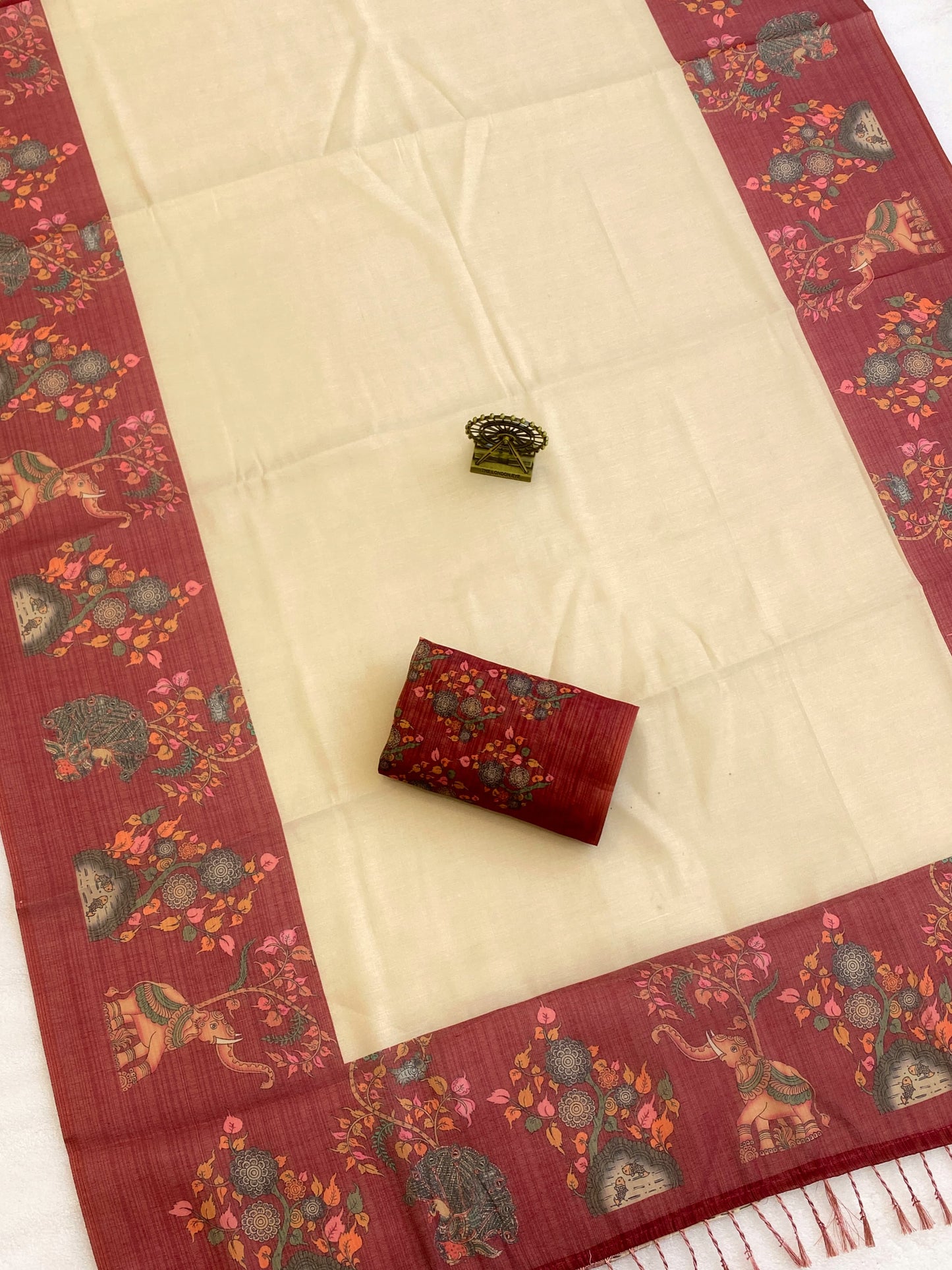 Soft Erode Silk Digital Printed Saree with jhalar 

( JP48)