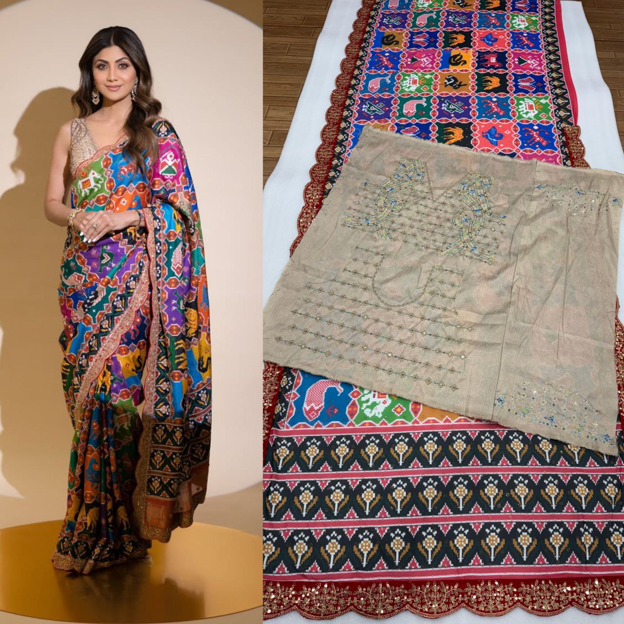 New Launching Bollywood SHILPA SHETTY KUNDRA Sequins Saree
  ( JP08 )