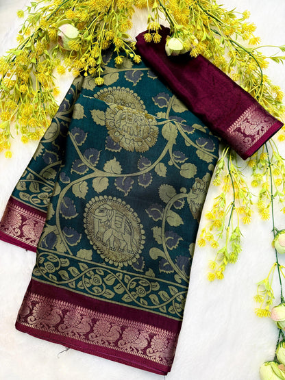 Soft bleck dola silk sarees