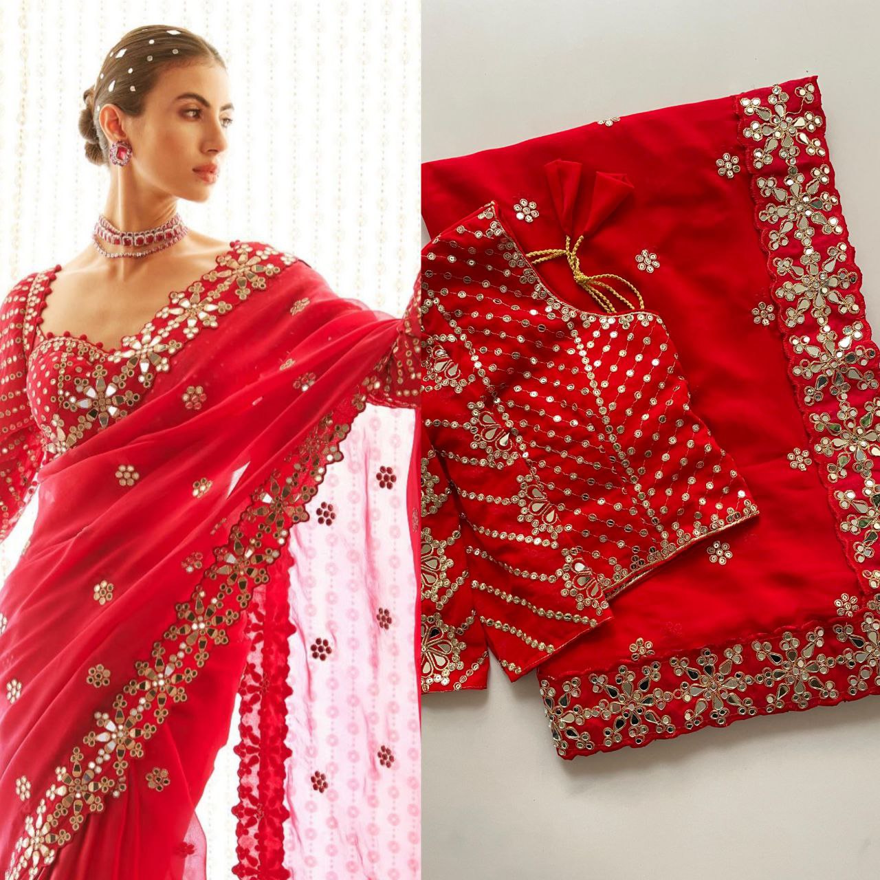 Saree Of Heavy quality Faux Georgette

( JP39)