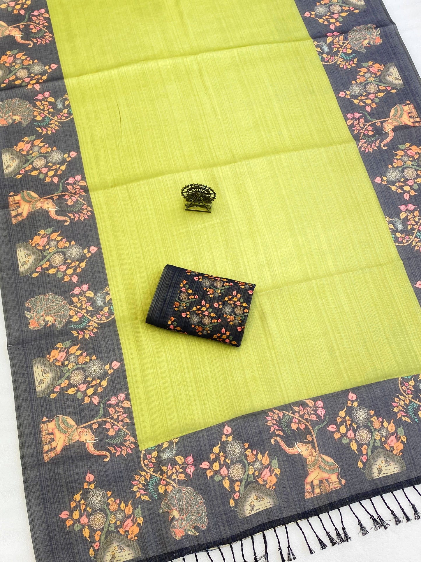 Soft Erode Silk Digital Printed Saree with jhalar 

( JP48)