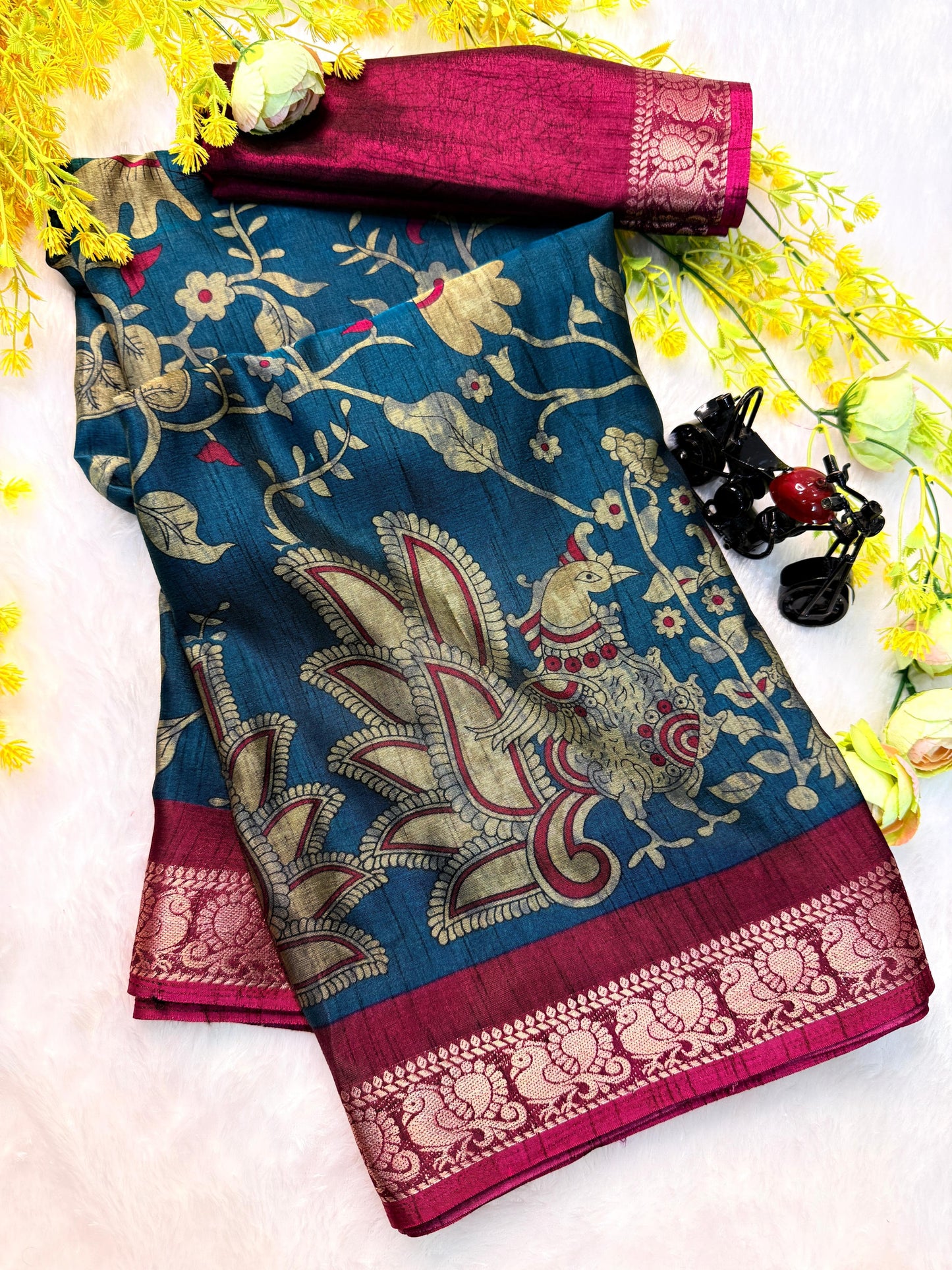 Soft bleck dola silk sarees