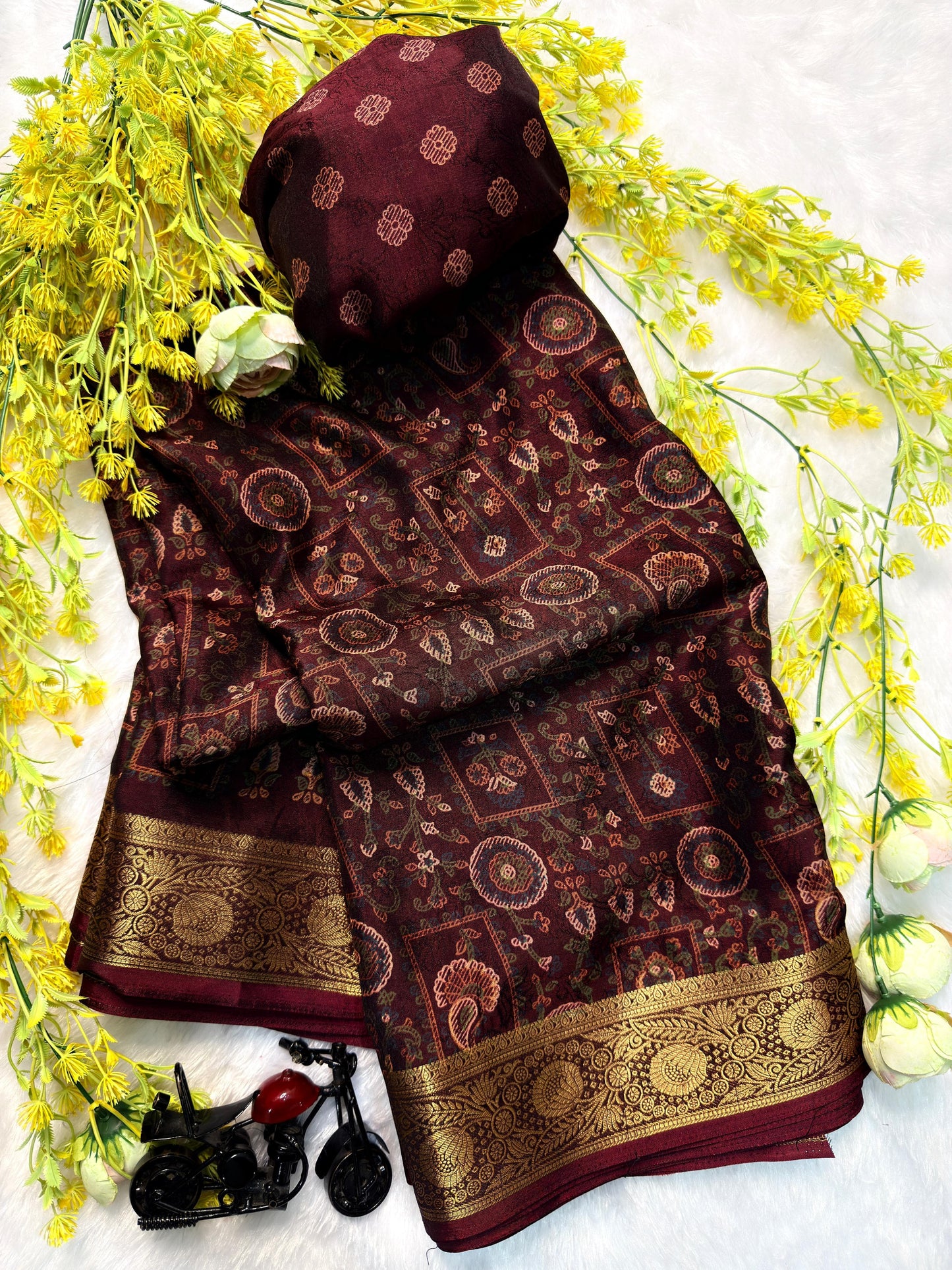 Soft Black Dola Silk Saree  ( JP05 )