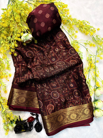 Soft Black Dola Silk Saree  ( JP05 )