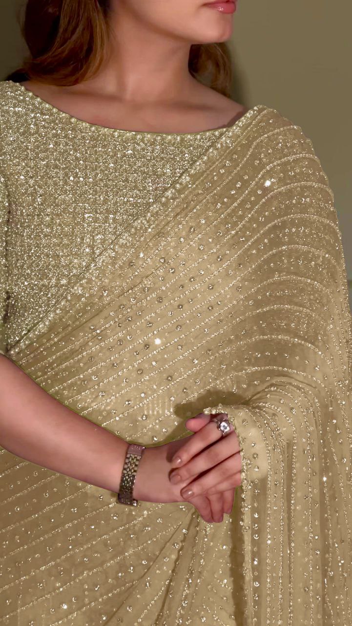 Full Saree Of Heavy quality Faux Georgette

( JP37)