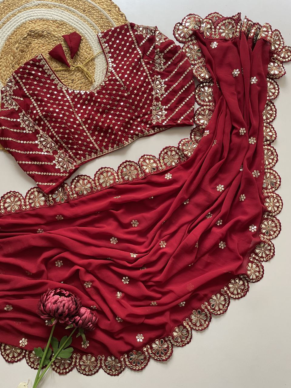 Saree Of Heavy quality Faux Georgette

( JP40)