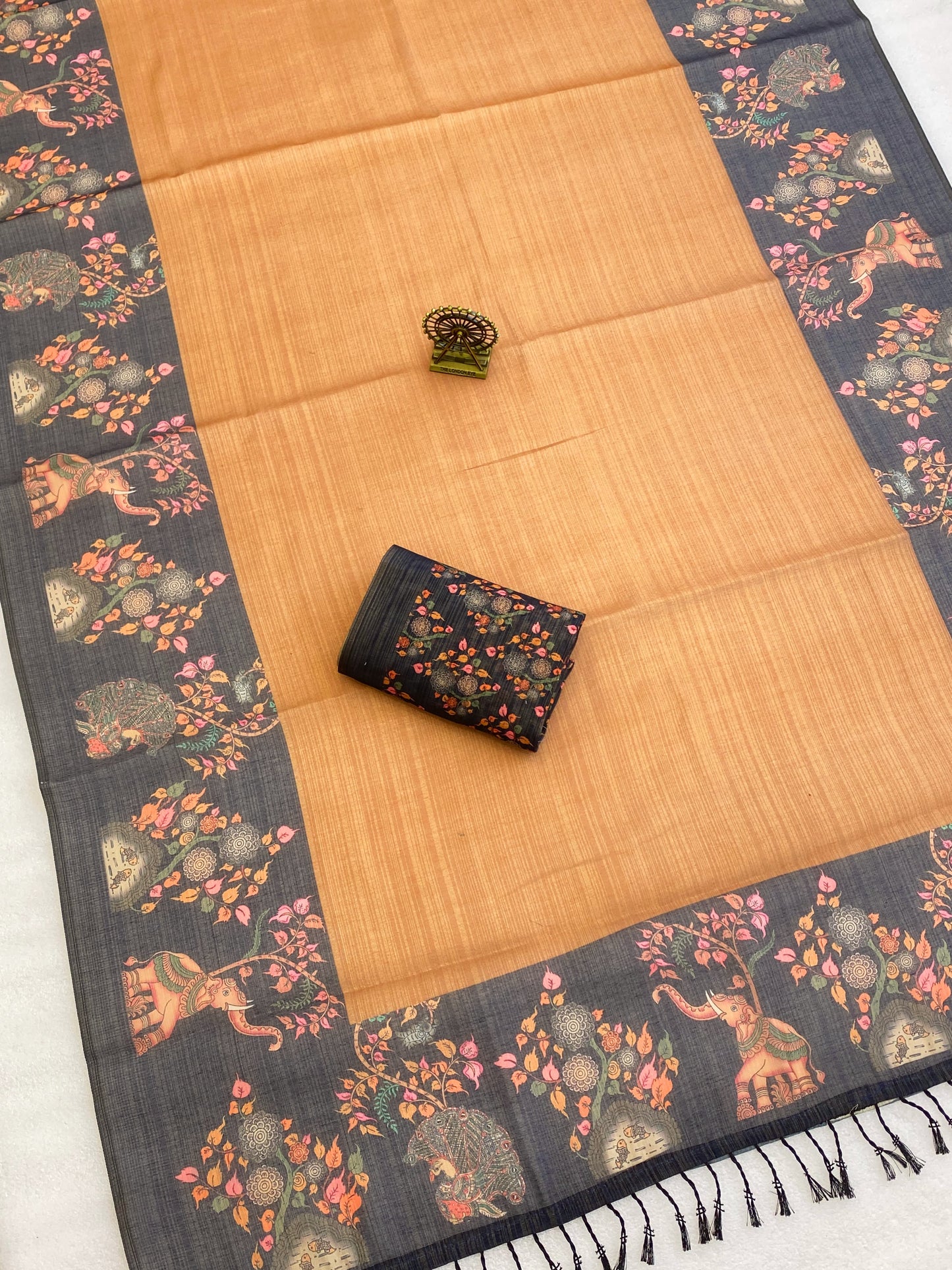 Soft Erode Silk Digital Printed Saree with jhalar 

( JP48)